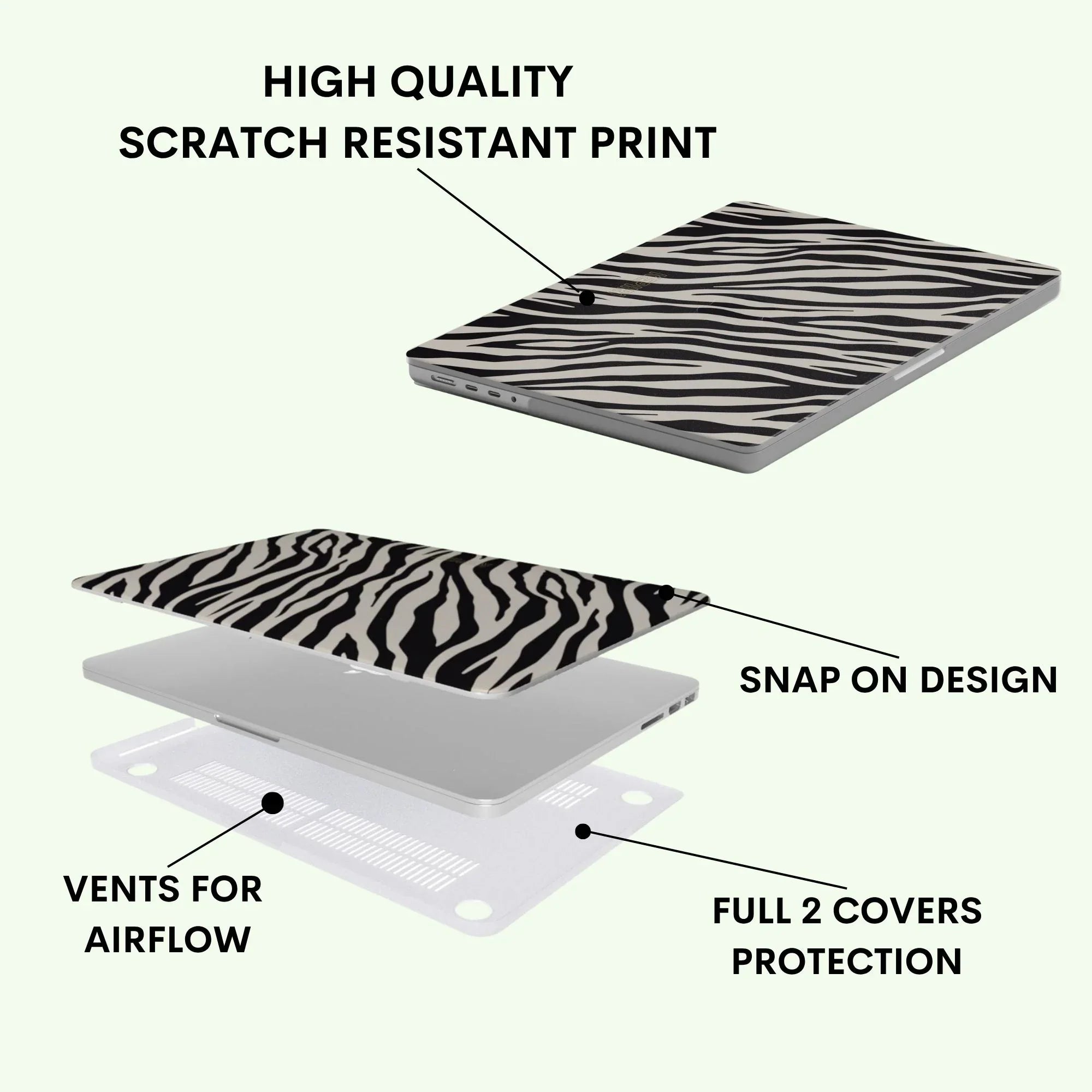 Zebra Zoom  Macbook Case