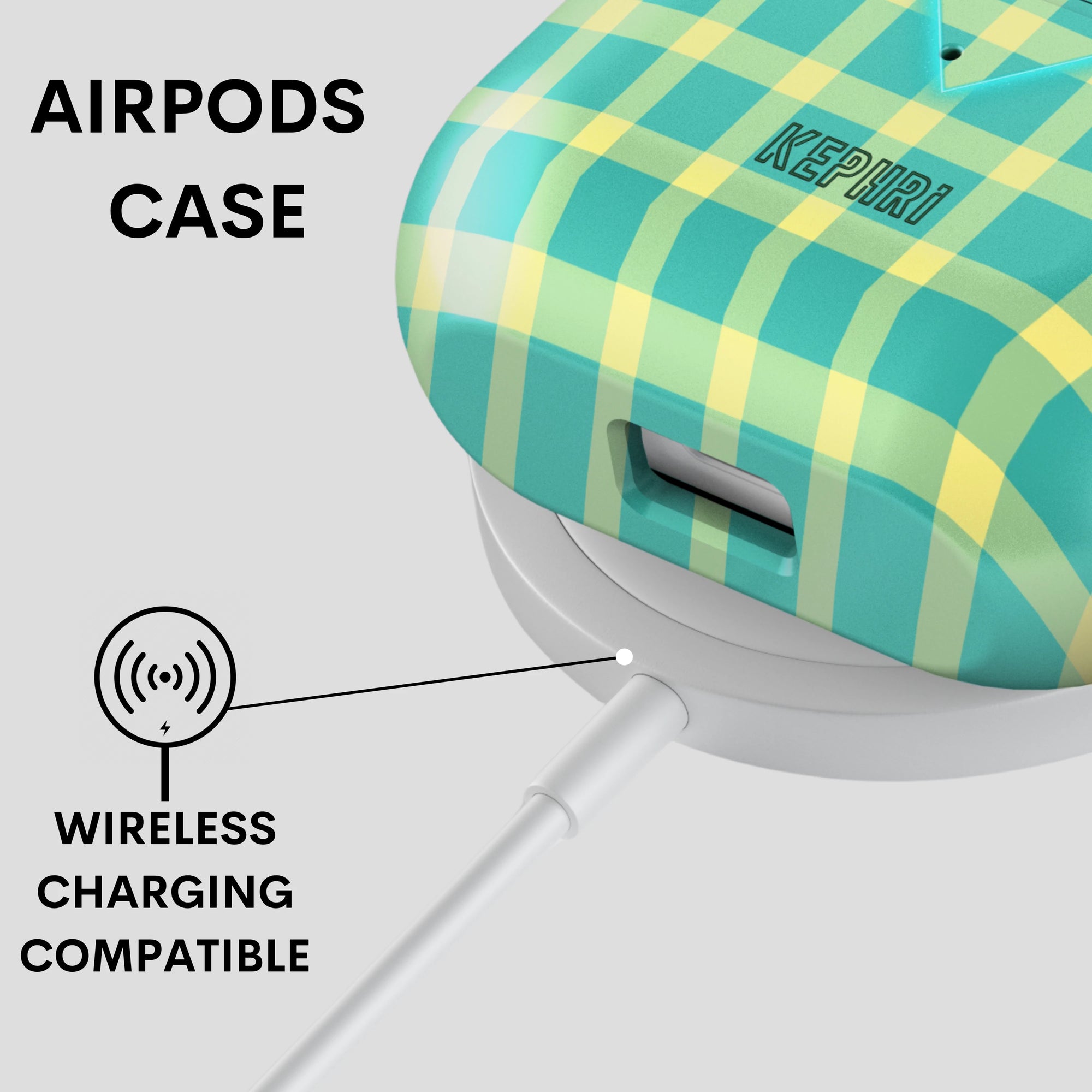 Teal Heartbeat AirPods