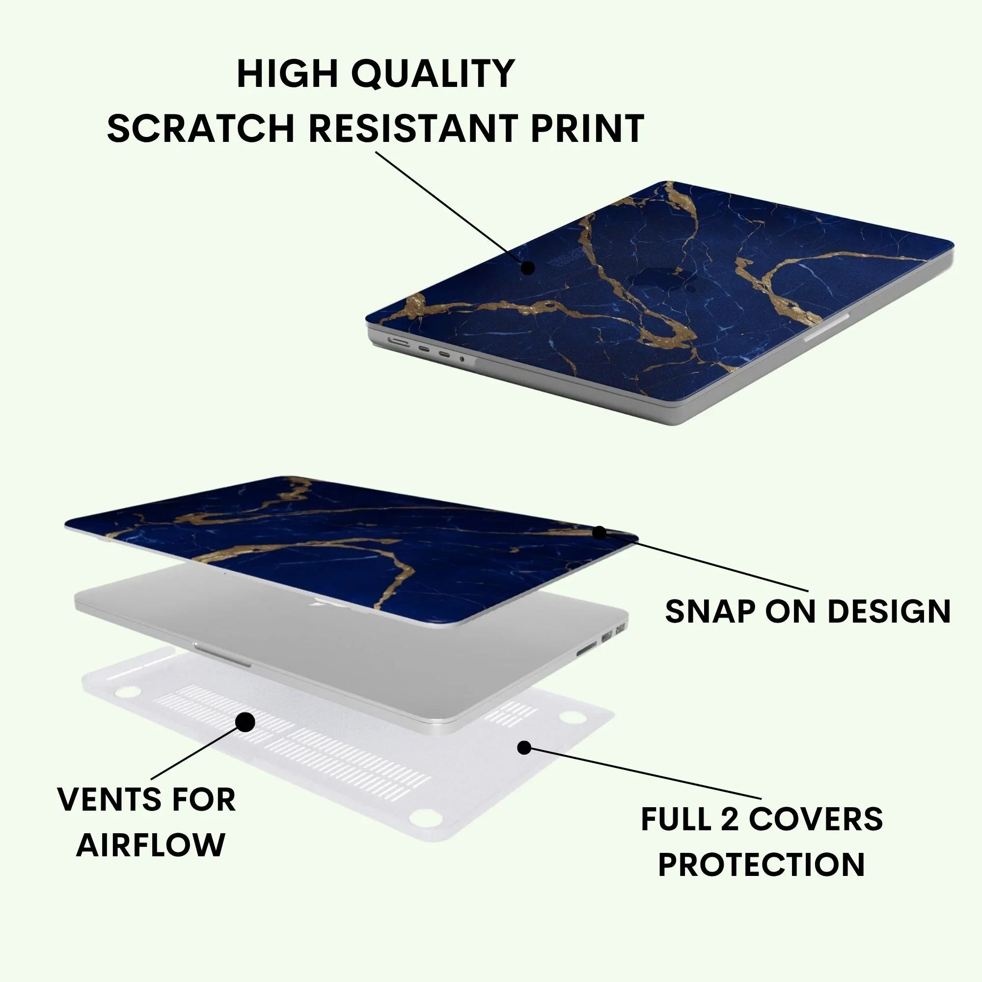 Sapphire Splash Macbook Case