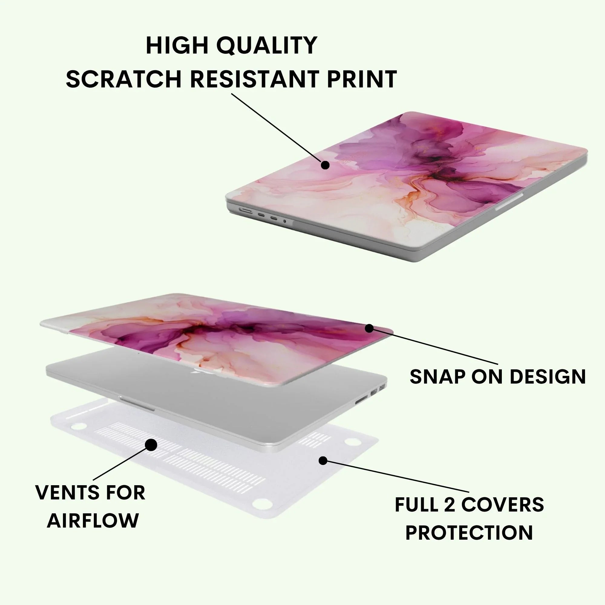 Pink Mist Macbook Case