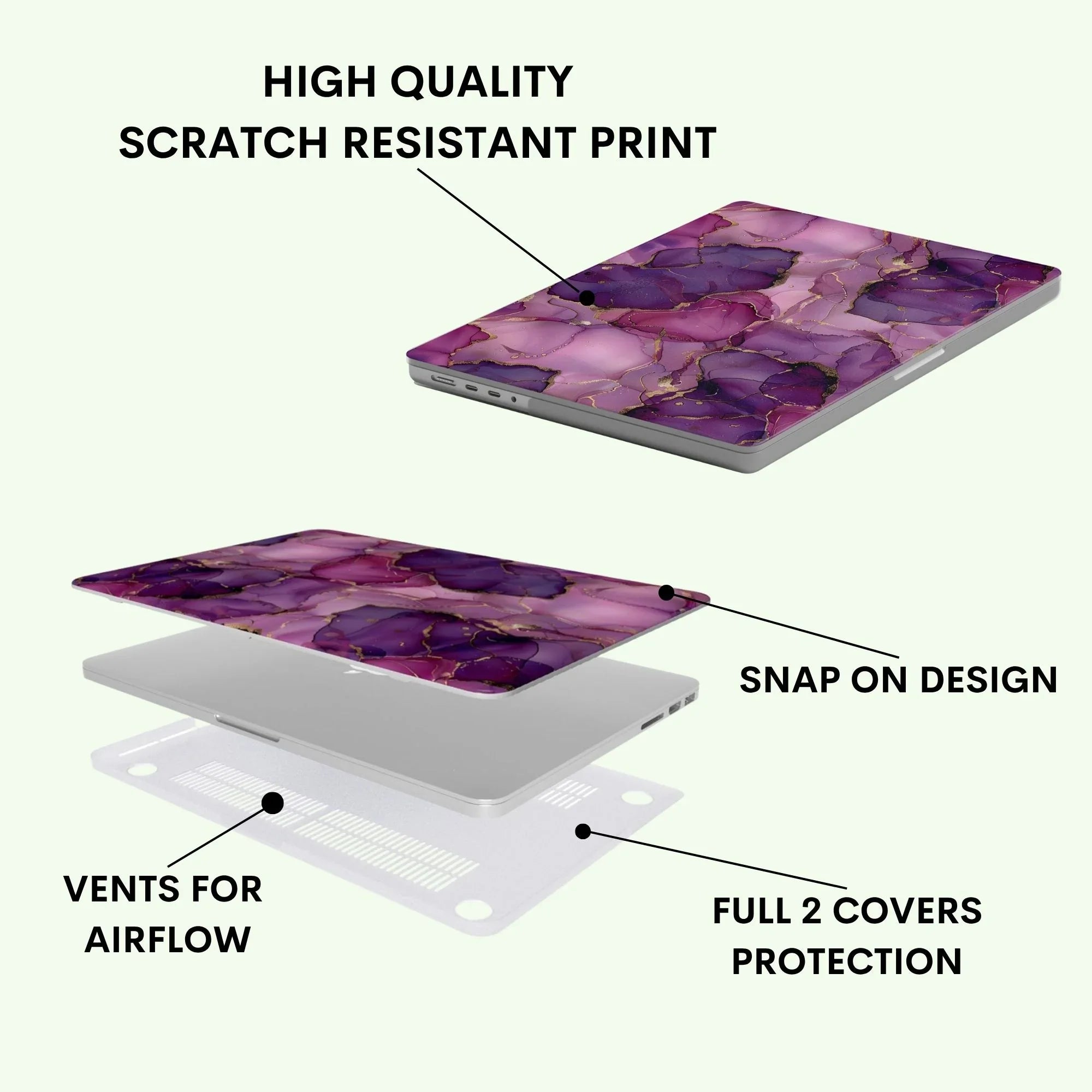 Magenta Majesty Macbook Case