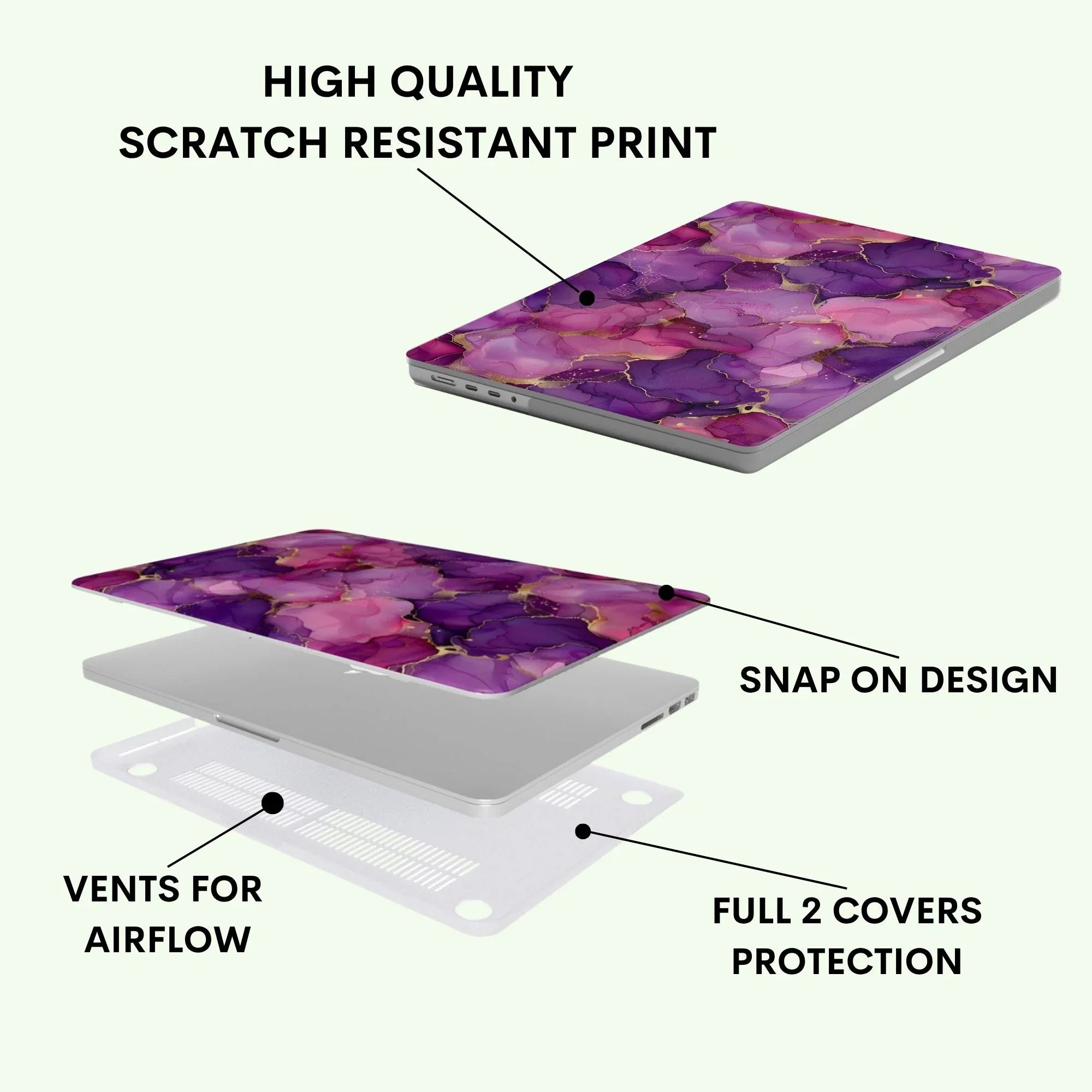 Violet Luxe Macbook Case