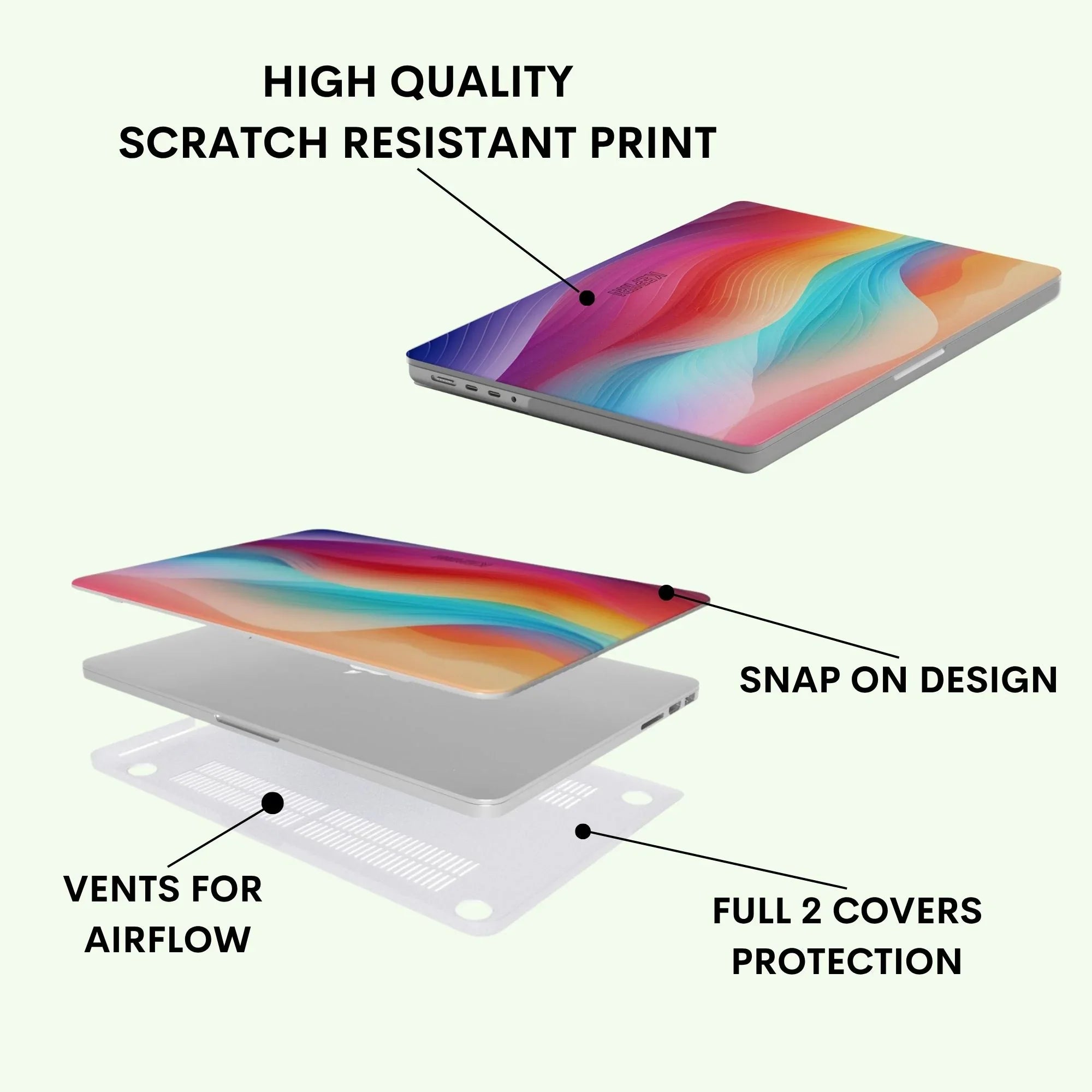 Prism Waves Macbook Case