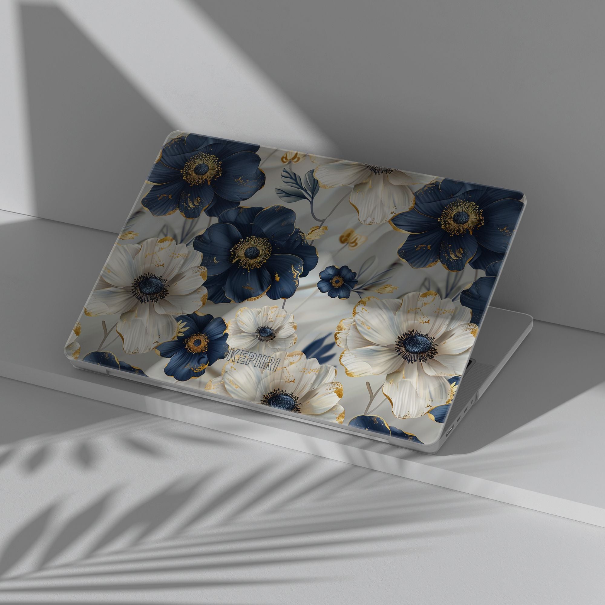 White Bloom Macbook Case