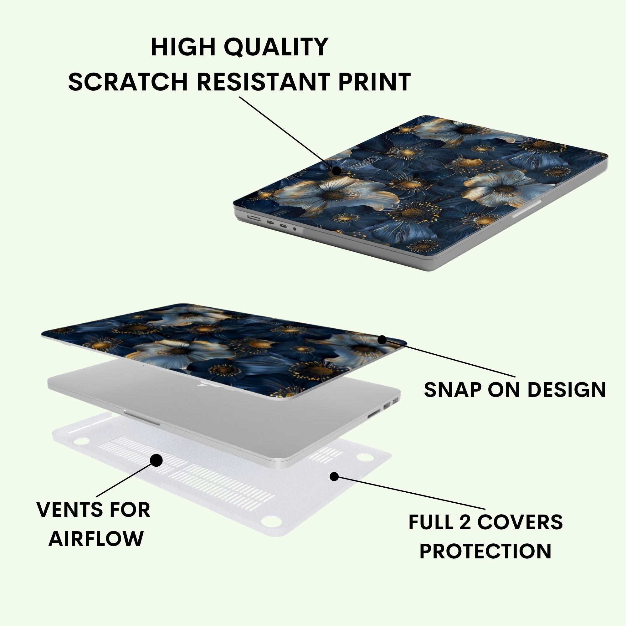 Winter Bloom Macbook Case