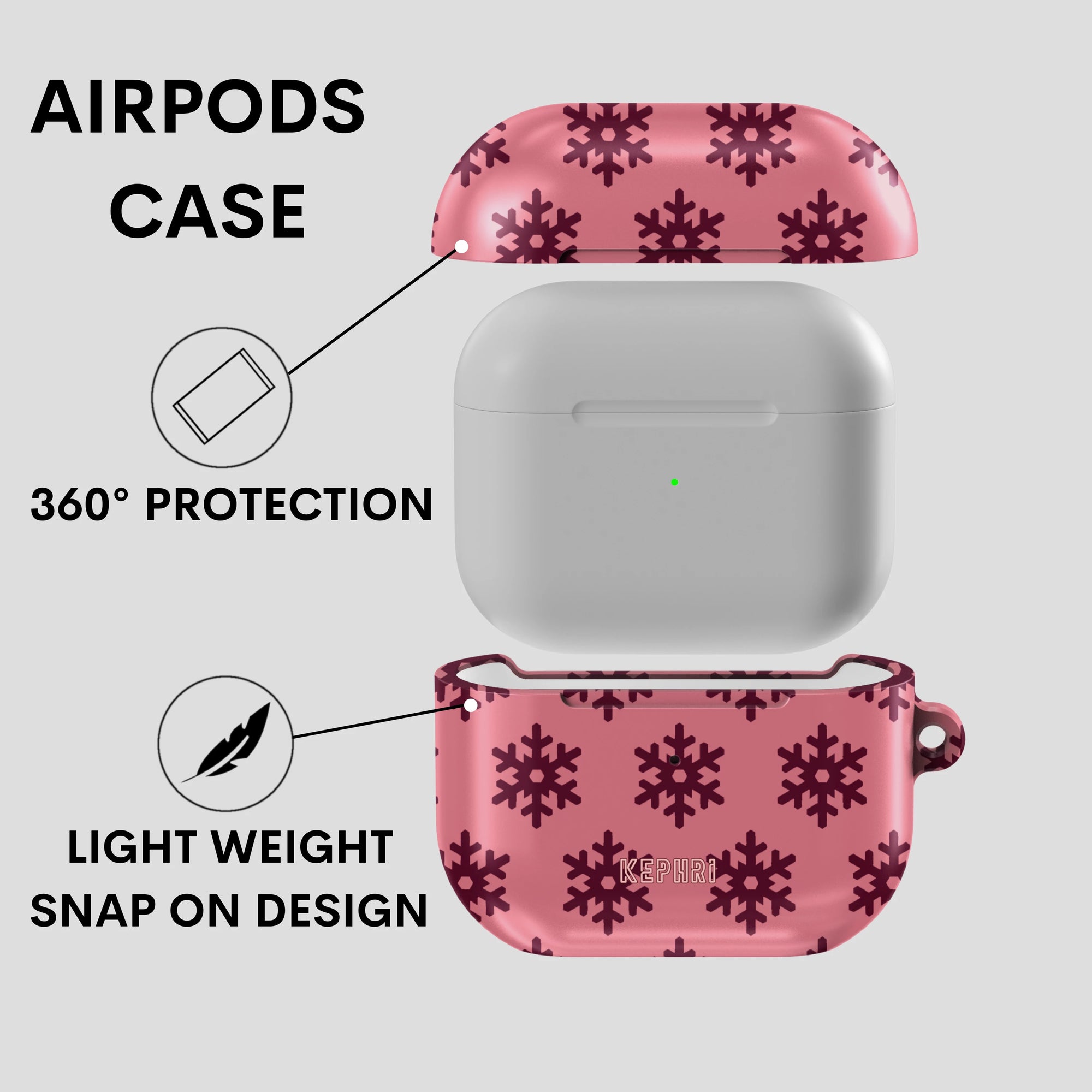 Rosy Snowflake AirPods