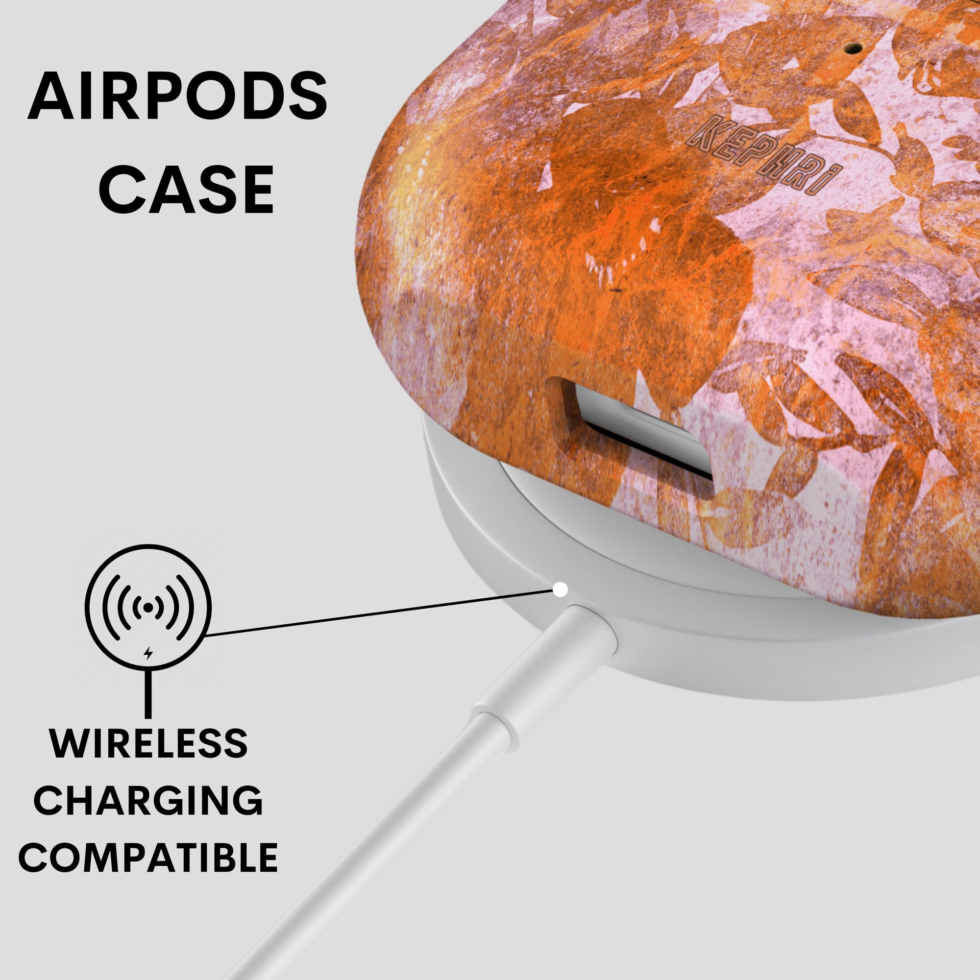 Orange Fauna AirPods