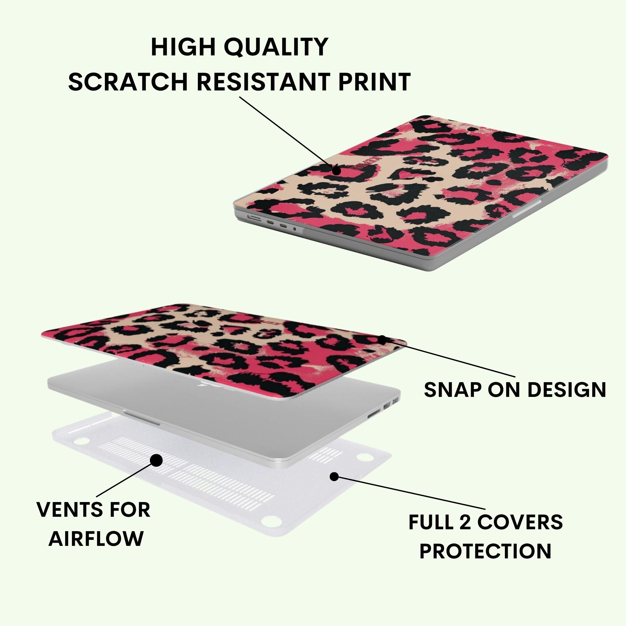 Pink Panthera Macbook Case